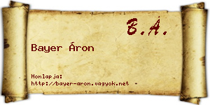 Bayer Áron névjegykártya